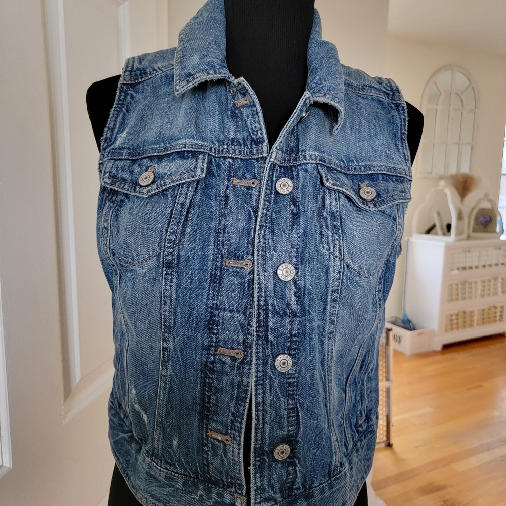 Jean jacket vest